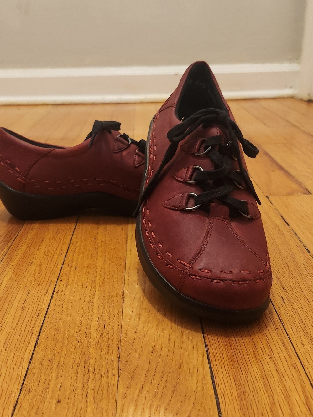 Ziera Allsorts Super Support Leather Comfort Oxfords – Rouge Red